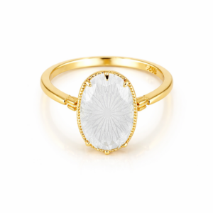 Simple Carved Quartz Ring