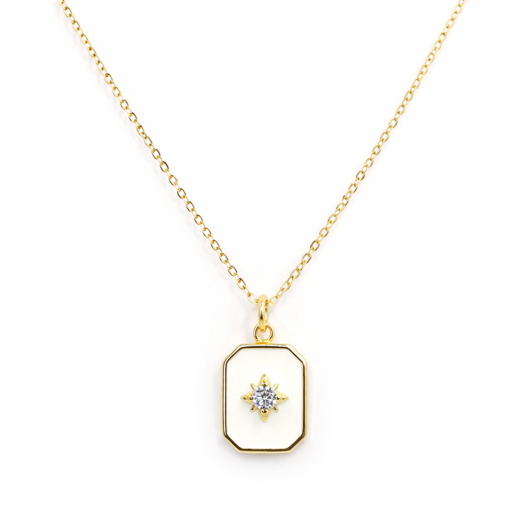 enamelnecklacewhite