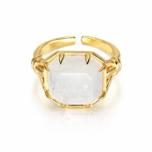 Chunky Quartz Claw Ring