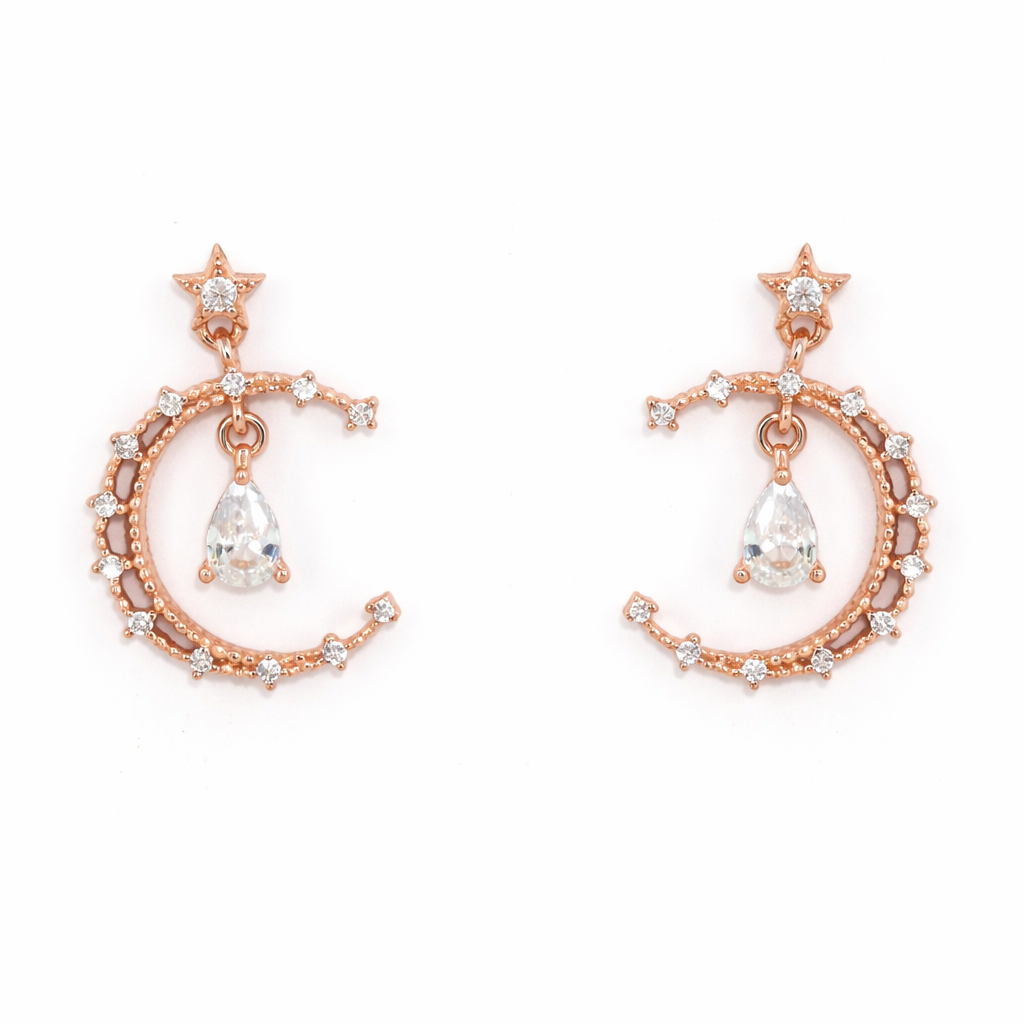 daintymoonearringsrose