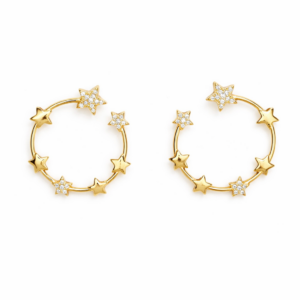 Starry Hoop Earrings